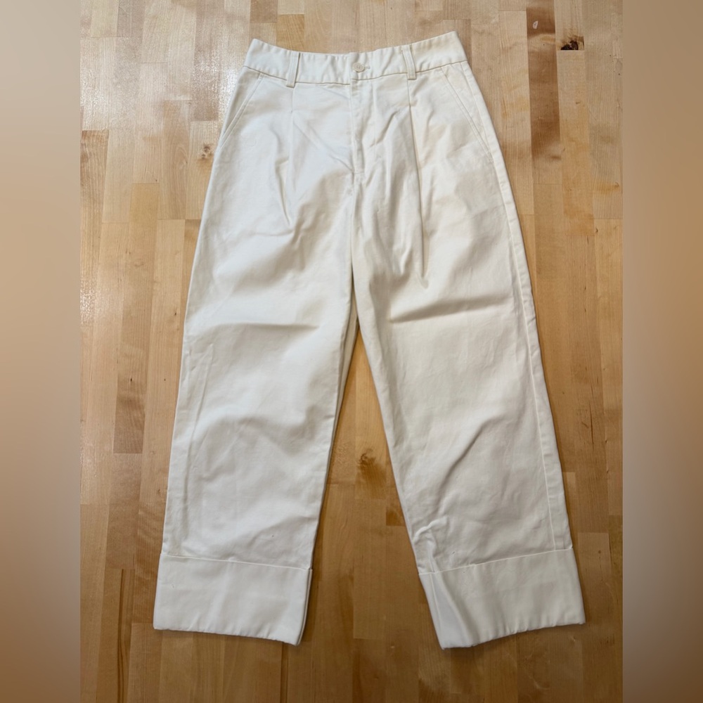 Ralph Lauren Black Label Cream Wide Leg Pants